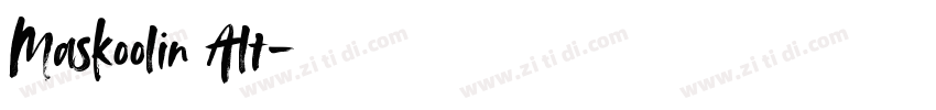 Maskoolin Alt字体转换